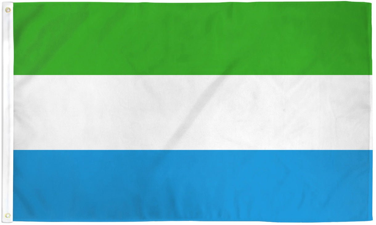 Sierra Leone Flag 3x5ft Poly - Flags Importer