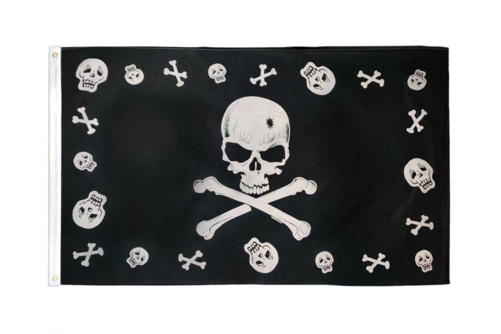 Skull and Bones Pirate Flag 3x5ft Poly - Flags Importer