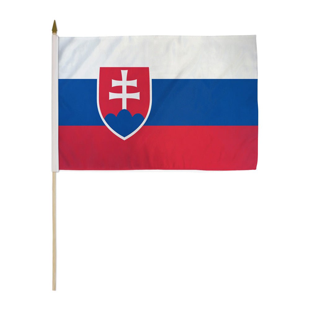 Slovakia 12x18in Stick Flag - Flags Importer