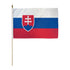 Slovakia 12x18in Stick Flag - Flags Importer