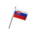 Slovakia 4x6in Stick Flag - Flags Importer