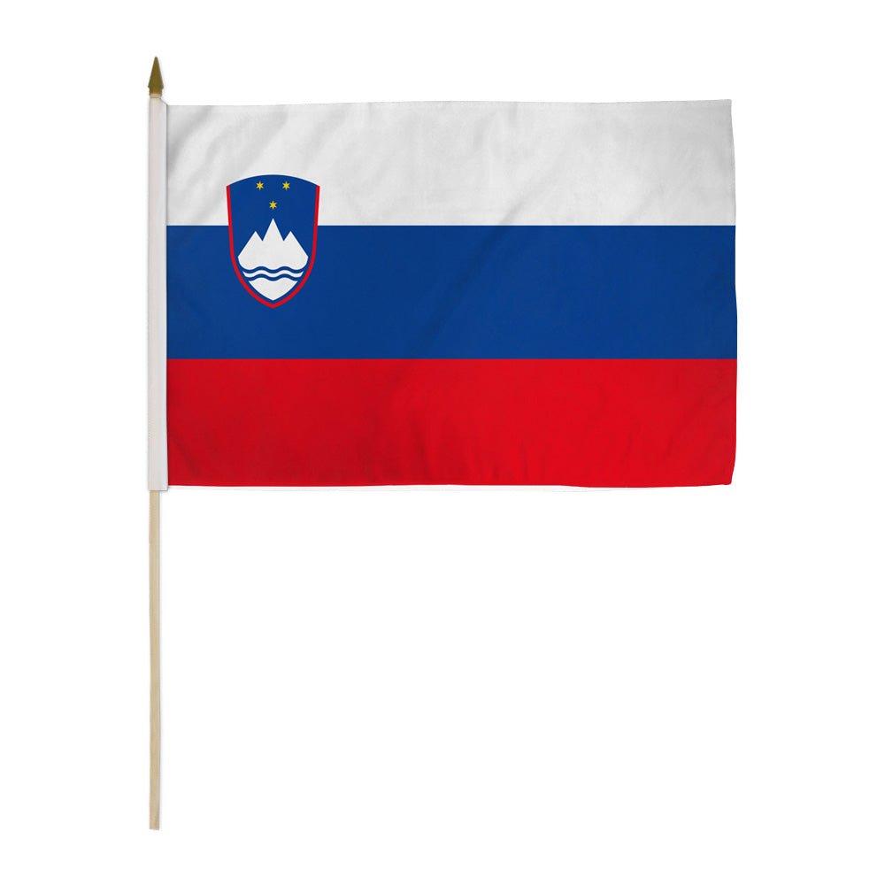 Slovenia 12x18in Stick Flag - Flags Importer