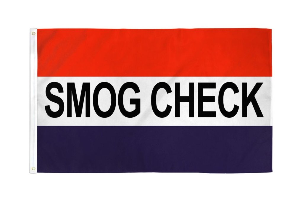 Smog Check Flag 3x5ft Poly - Flags Importer