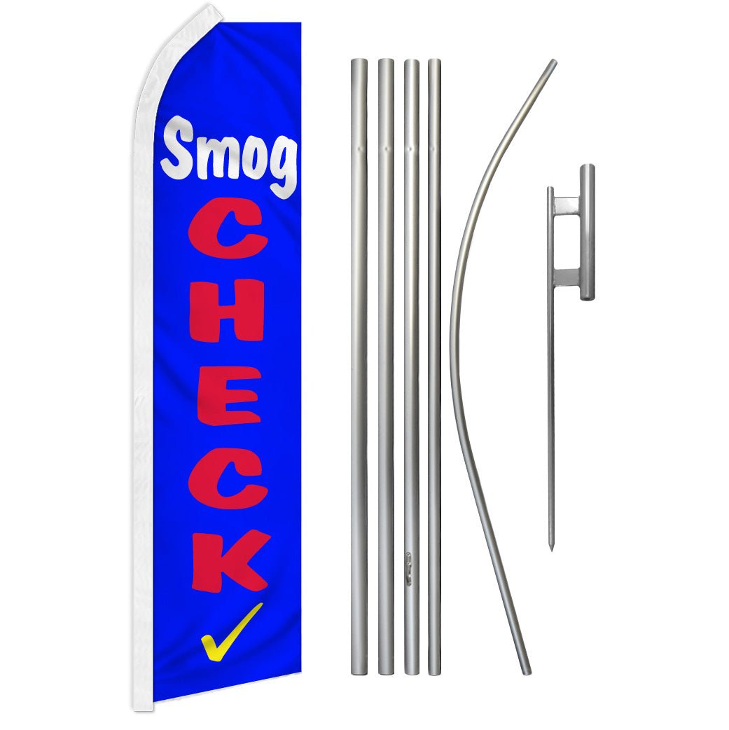 Smog Check (Old) Super Flag & Pole Kit - Flags Importer