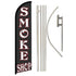 Smoke Shop (Black) Windless Banner Flag & Pole Kit - Flags Importer