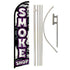 Smoke Shop (Purple) Windless Banner Flag & Pole Kit - Flags Importer