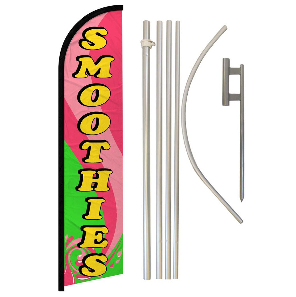 Smoothies Windless Banner Flag & Pole Kit - Flags Importer