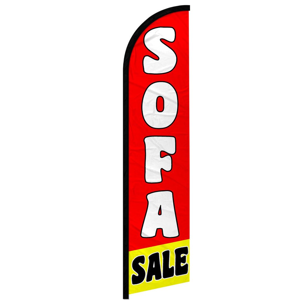 Sofa Sale (Red & Yellow) Windless Banner Flag - Flags Importer