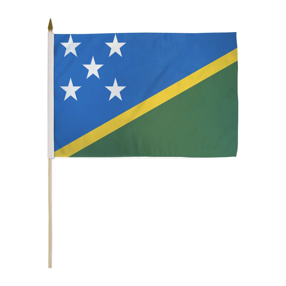 Solomon Islands 12x18in Stick Flag - Flags Importer