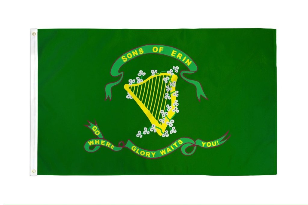 Sons of Erin Flag 3x5ft Poly - Flags Importer