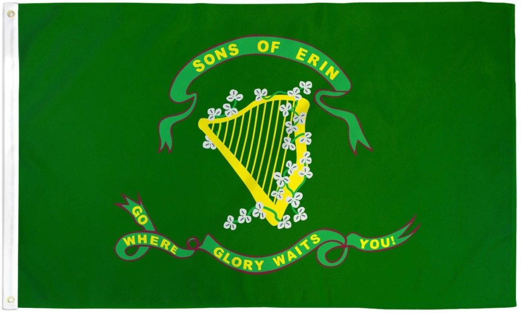 Sons of Erin Flag 3x5ft Poly - Flags Importer