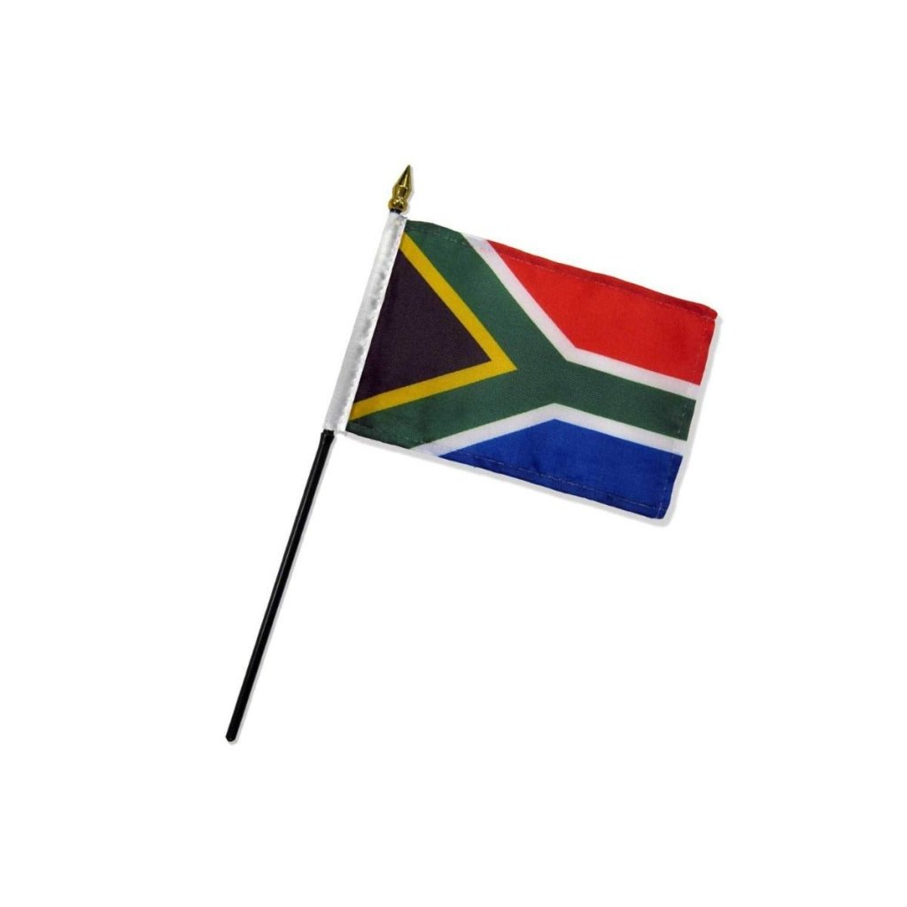 South Africa 4x6in Stick Flag - Flags Importer