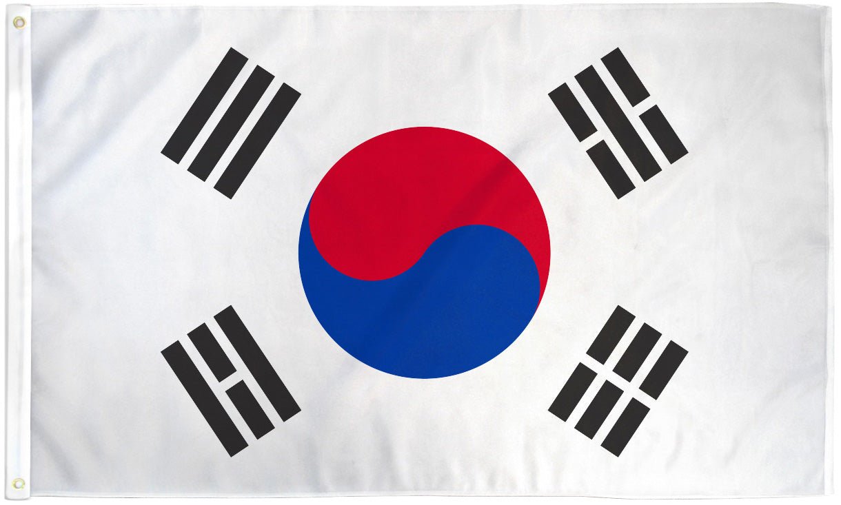 South Korea Flag 3x5ft Poly - Flags Importer