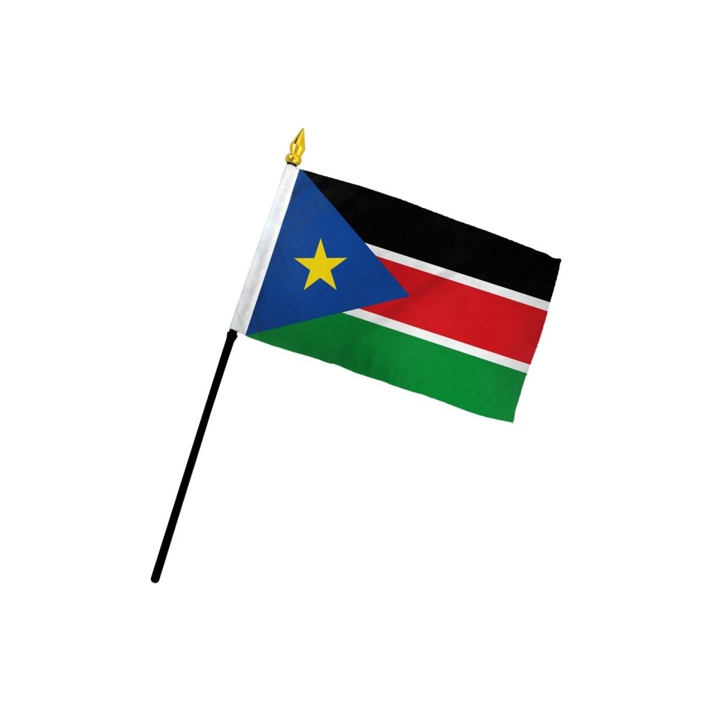 South Sudan 4x6in Stick Flag - Flags Importer