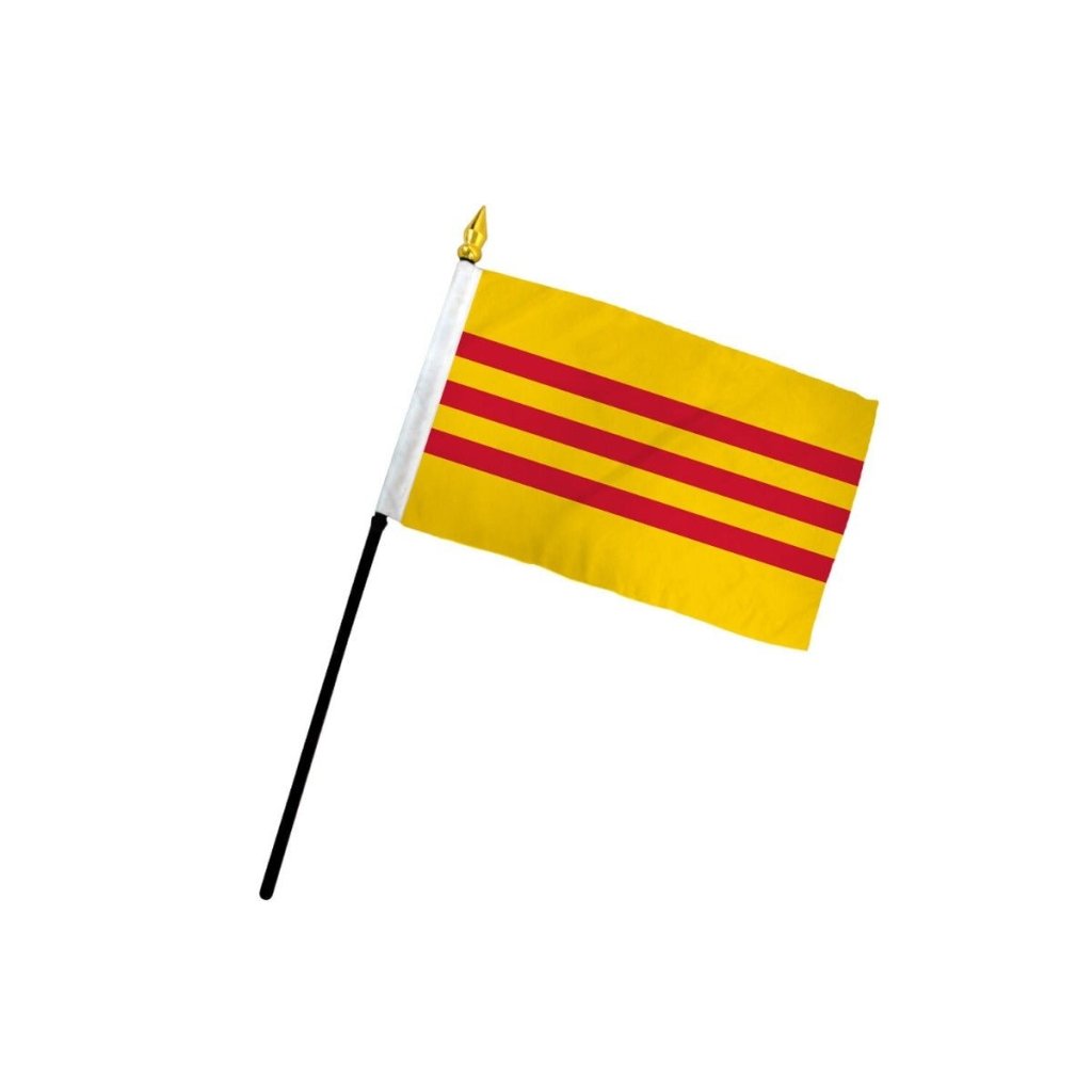 South Vietnam 4x6in Stick Flag - Flags Importer