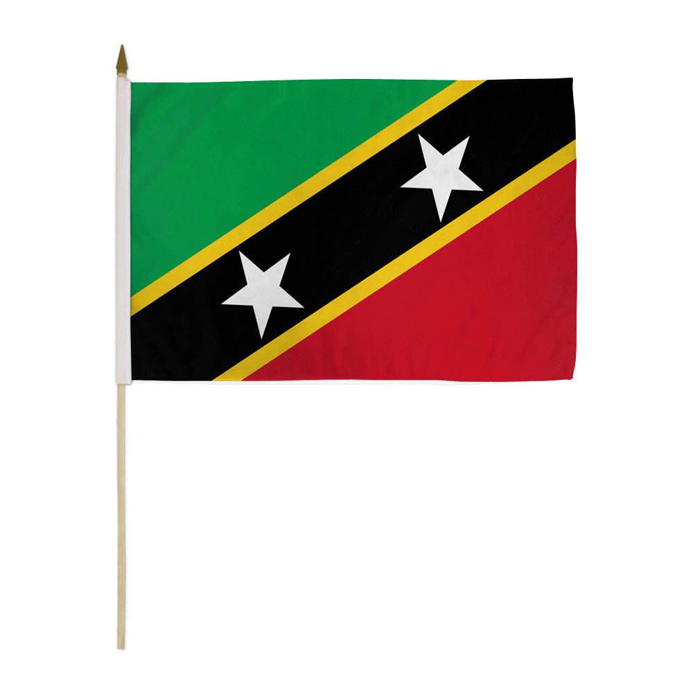 St. Kitts & Nevis 12x18in Stick Flag - Flags Importer