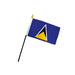 St. Lucia 4x6in Stick Flag - Flags Importer