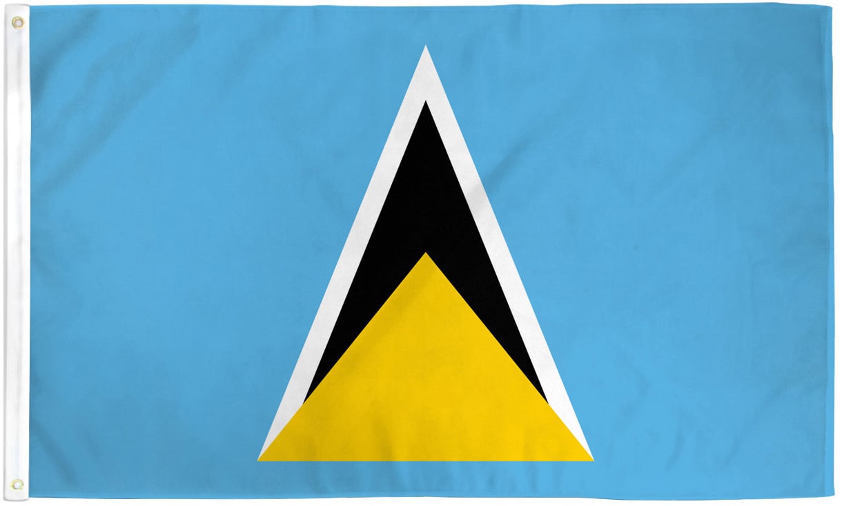 St. Lucia Flag 2x3ft Poly - Flags Importer