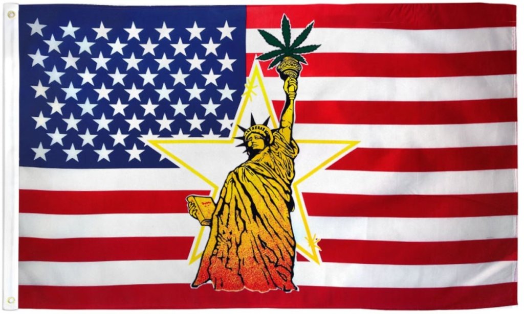 Statue of Liberty with Leaf Flag 3x5ft Poly - Flags Importer