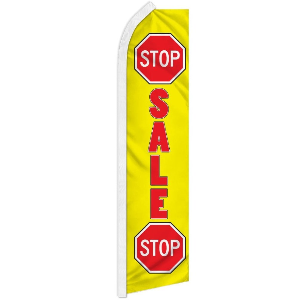 Stop Sale Stop (Red & Yellow) Super Flag - Flags Importer