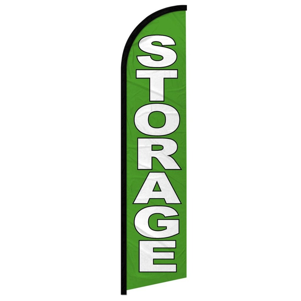 Storage (Green) Windless Banner Flag - Flags Importer