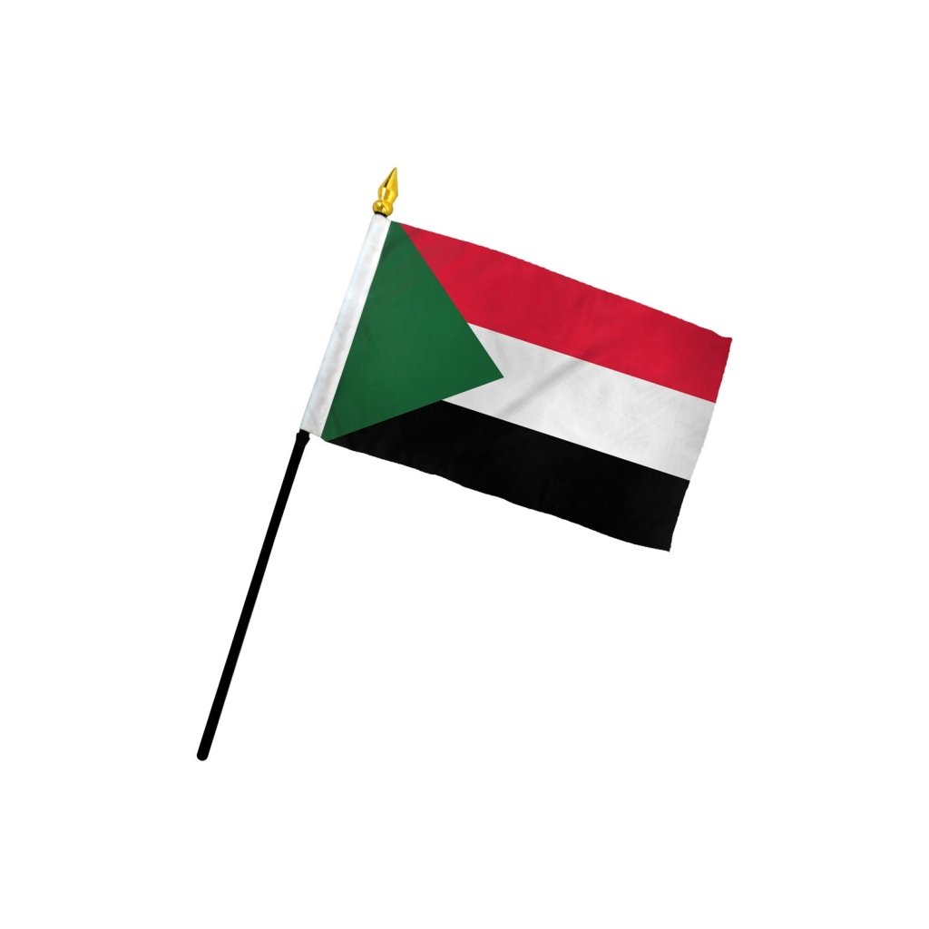 Sudan 4x6in Stick Flag - Flags Importer