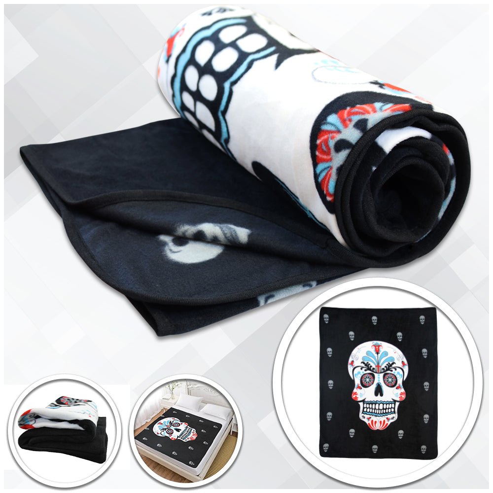 Sugar Skull 50x60in Blanket Polar Fleece - Flags Importer