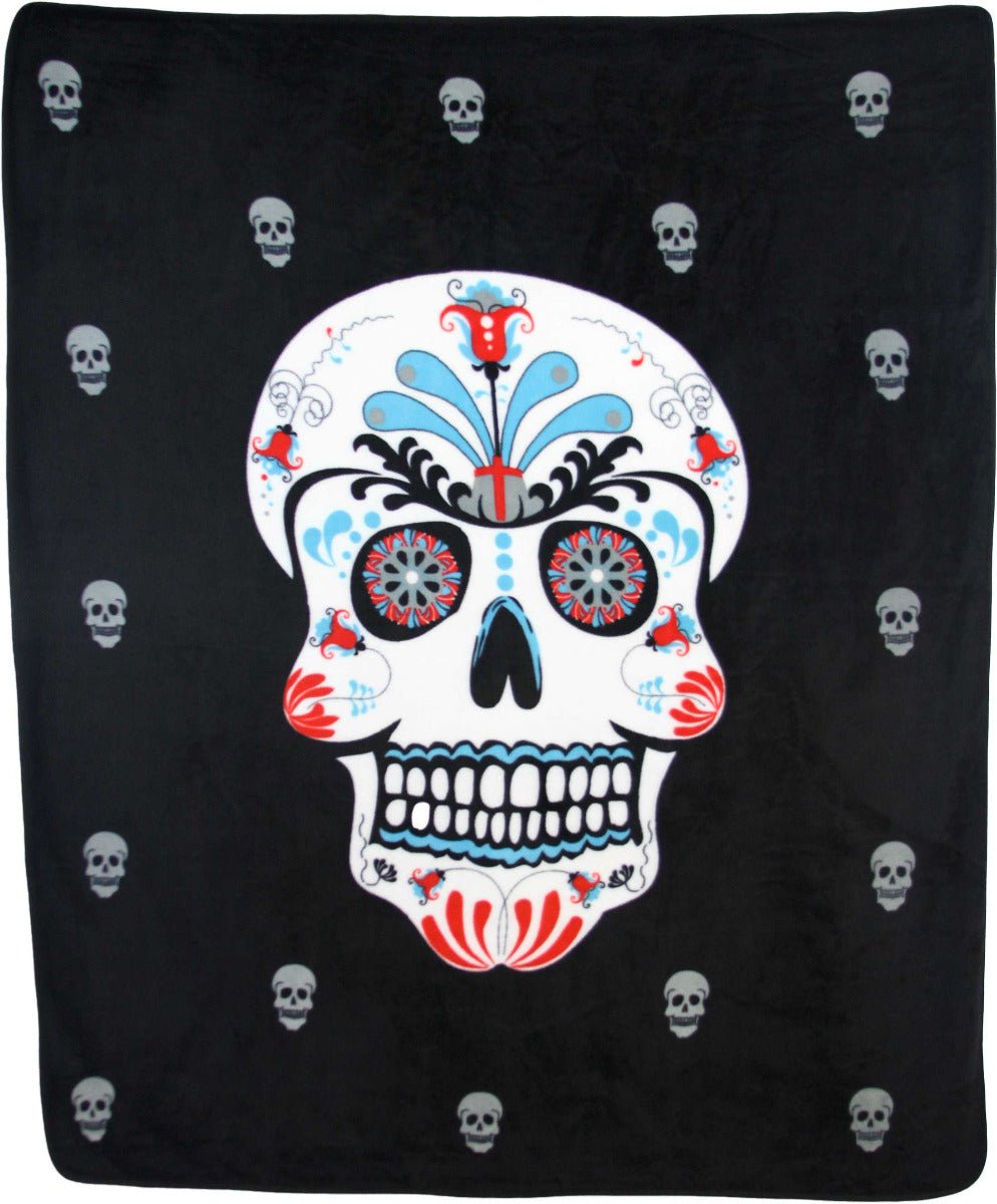 Sugar Skull 50x60in Blanket Polar Fleece - Flags Importer