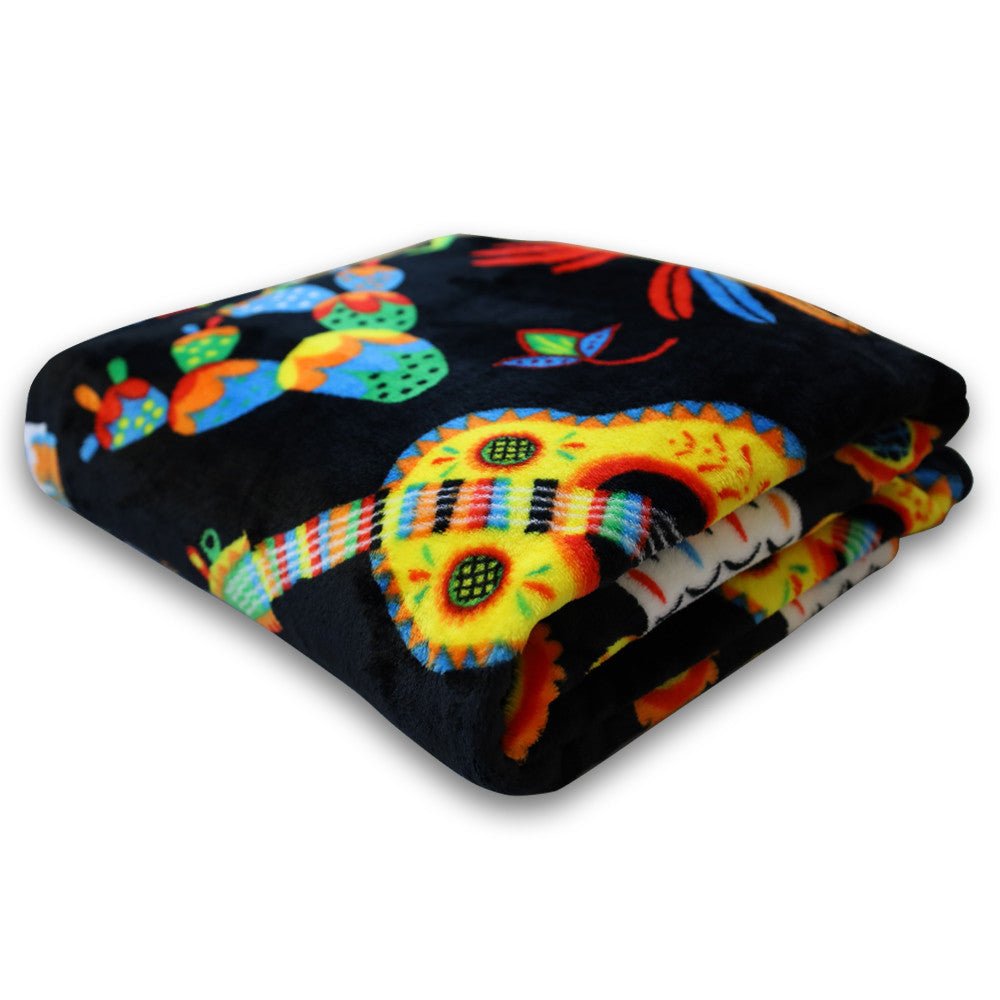 Sugar Skull (Fiesta) Soft Plush 50x60in Blanket - Flags Importer