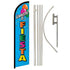 Suministro De Fiesta Windless Banner Flag & Pole Kit - Flags Importer