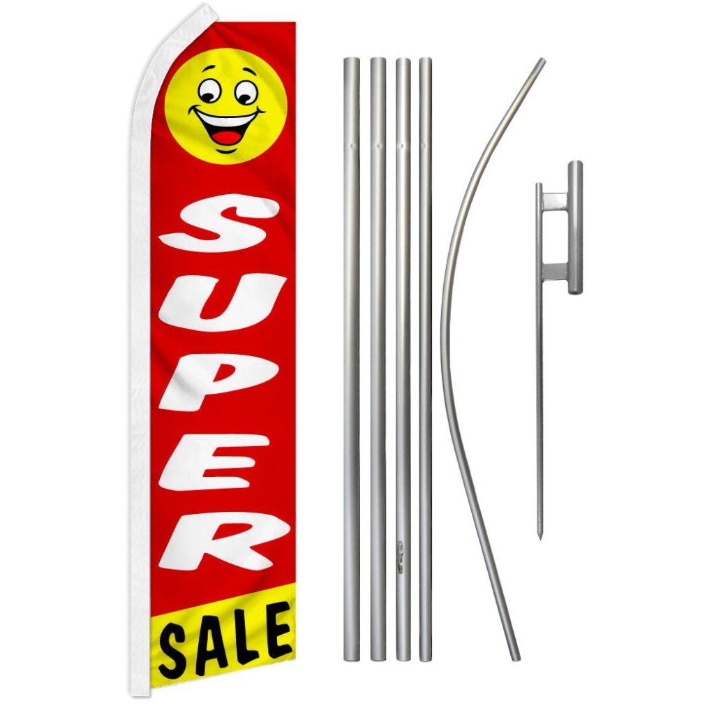 Super Sale (Happy Face) Super Flag & Pole Kit - Flags Importer