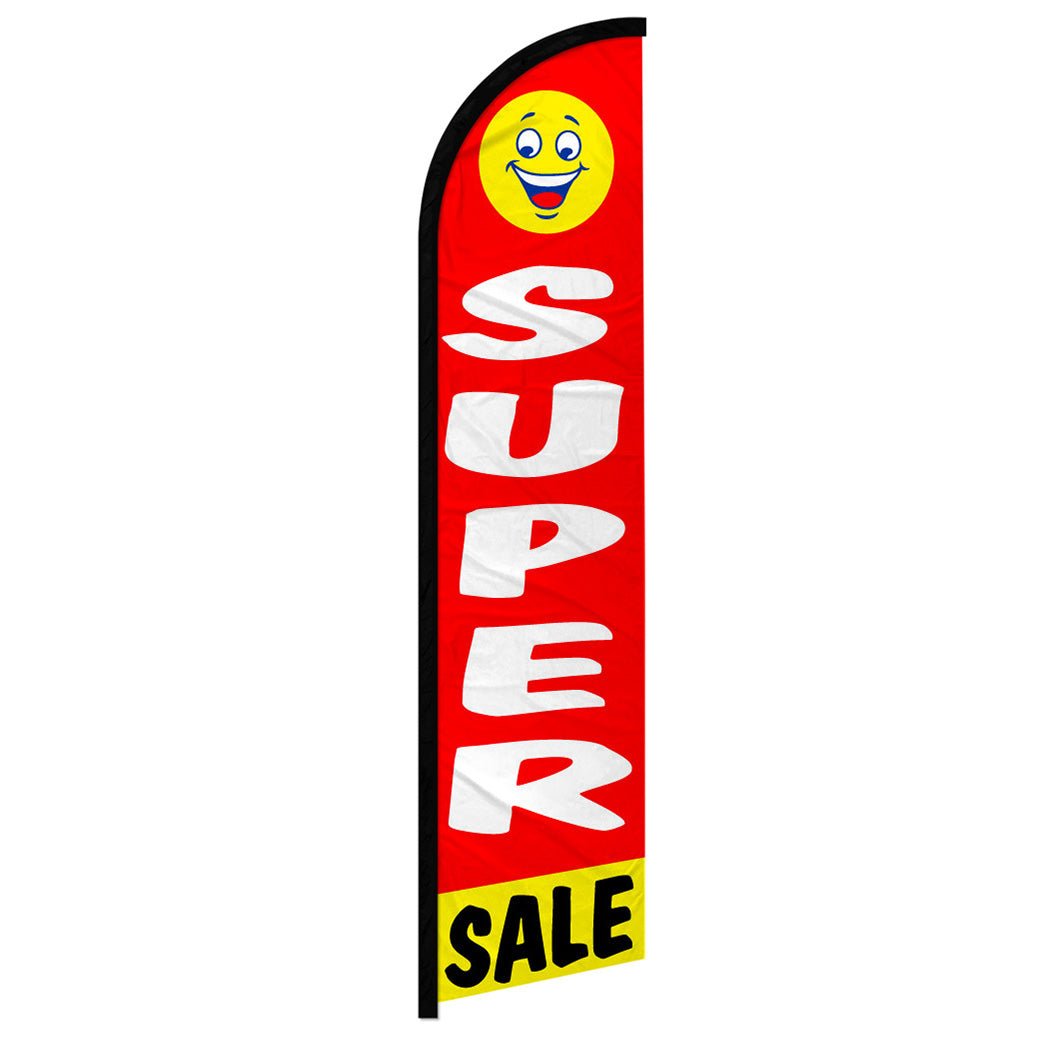 Super Sale (Happy Face) Windless Banner Flag - Flags Importer