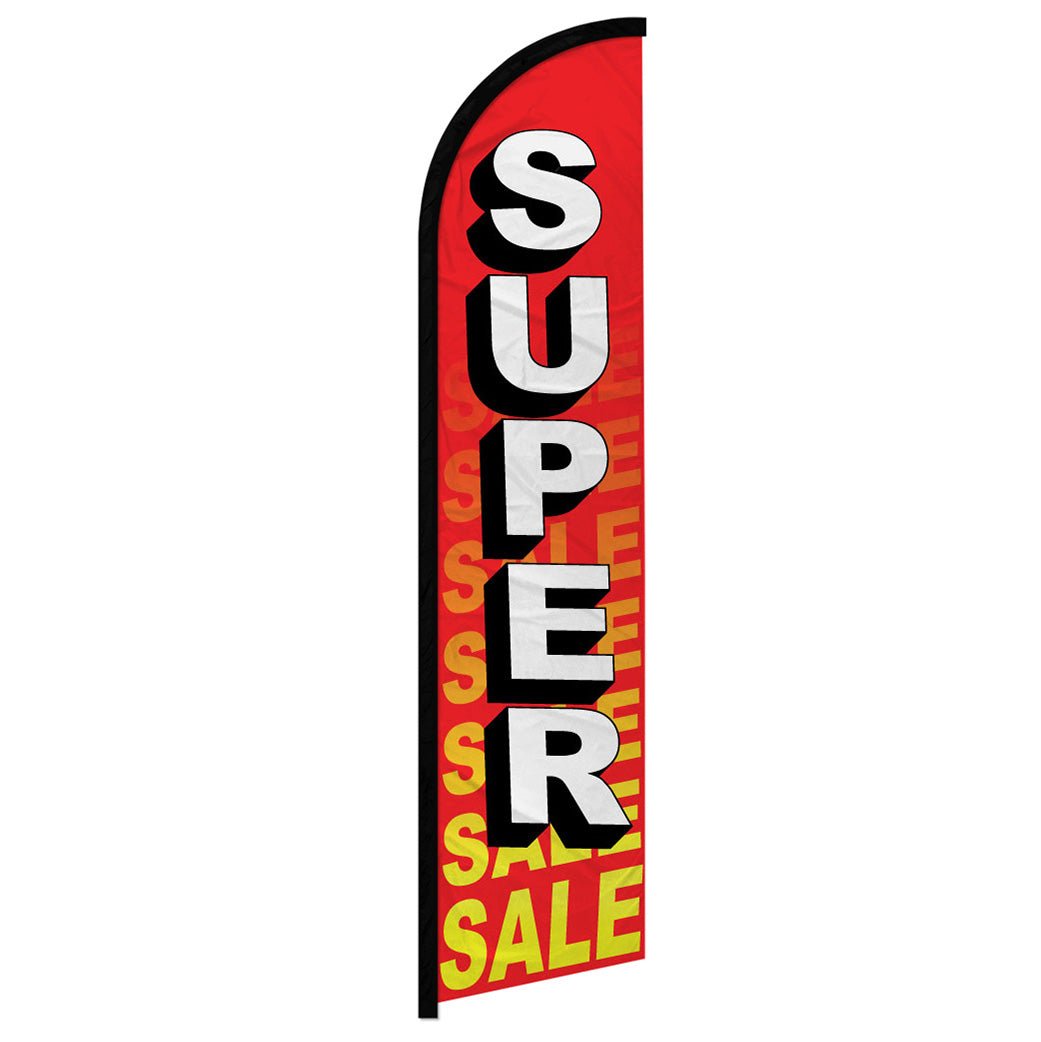 Super Sale (Red) Windless Banner Flag - Flags Importer