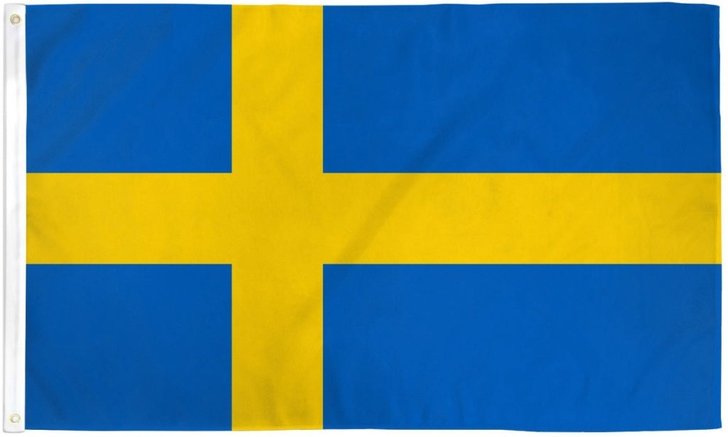 Sweden Flag 3x5ft Poly - Flags Importer