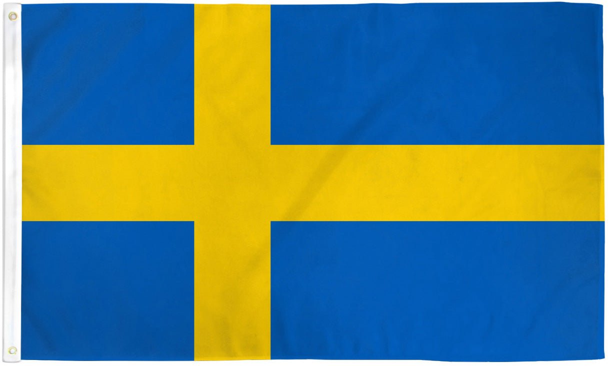 Sweden Flag 3x5ft Poly - Flags Importer