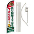 Tacos & Burritos Windless Banner Flag & Pole Kit - Flags Importer