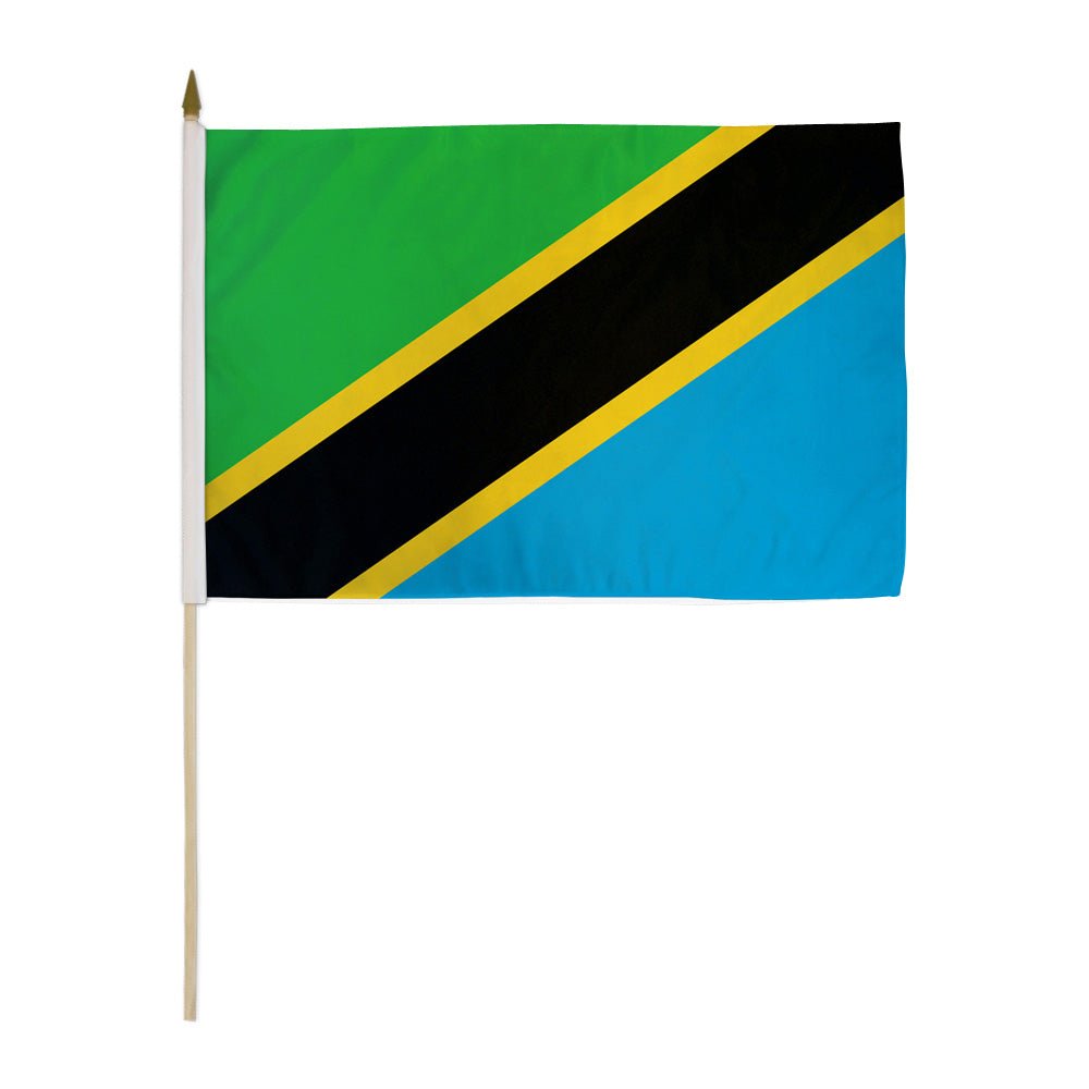 Tanzania 12x18in Stick Flag - Flags Importer