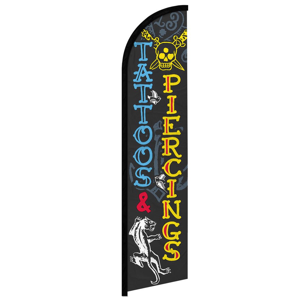 Tattoos & Piercings Windless Banner Flag - Flags Importer