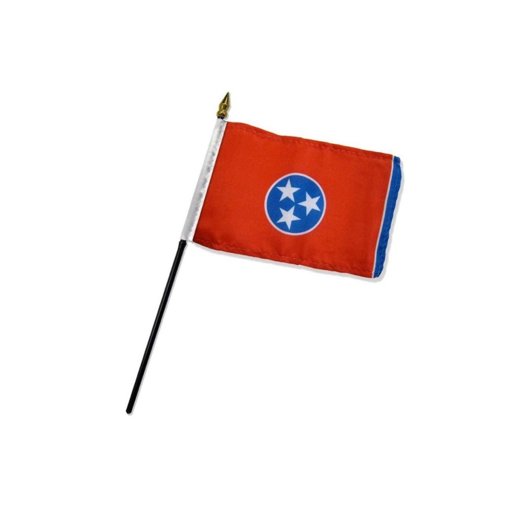 Tennessee 4x6in Stick Flag - Flags Importer