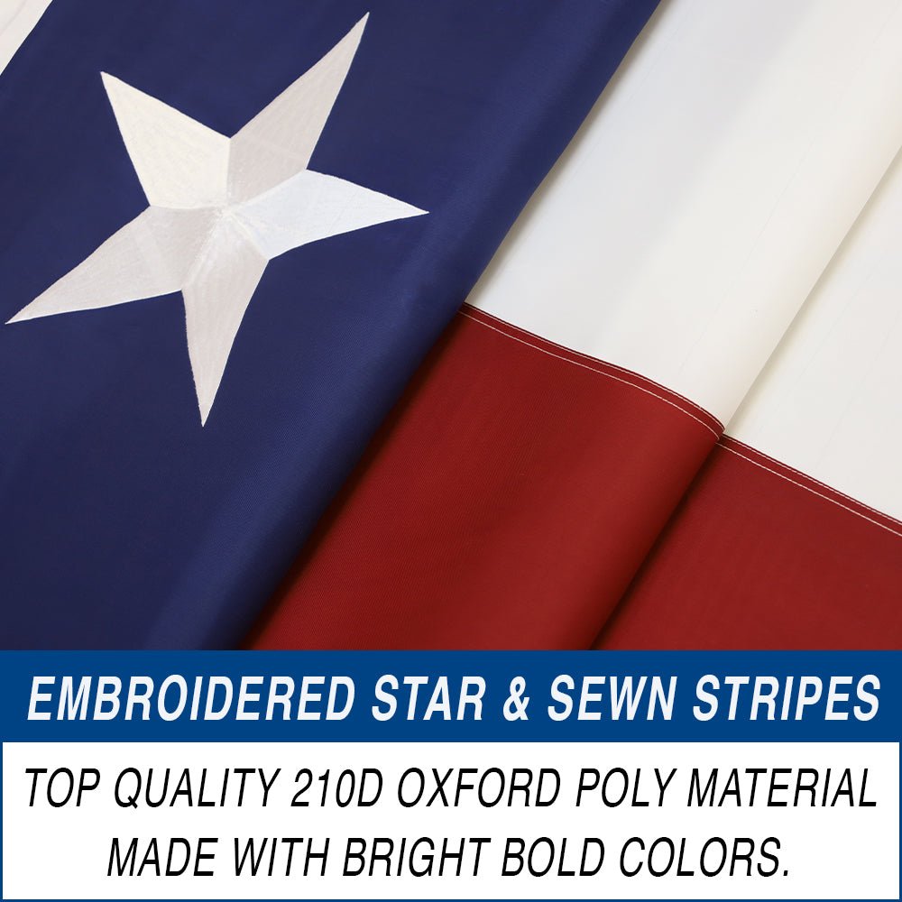 Texas Embroidered Flag 3x5ft - Flags Importer