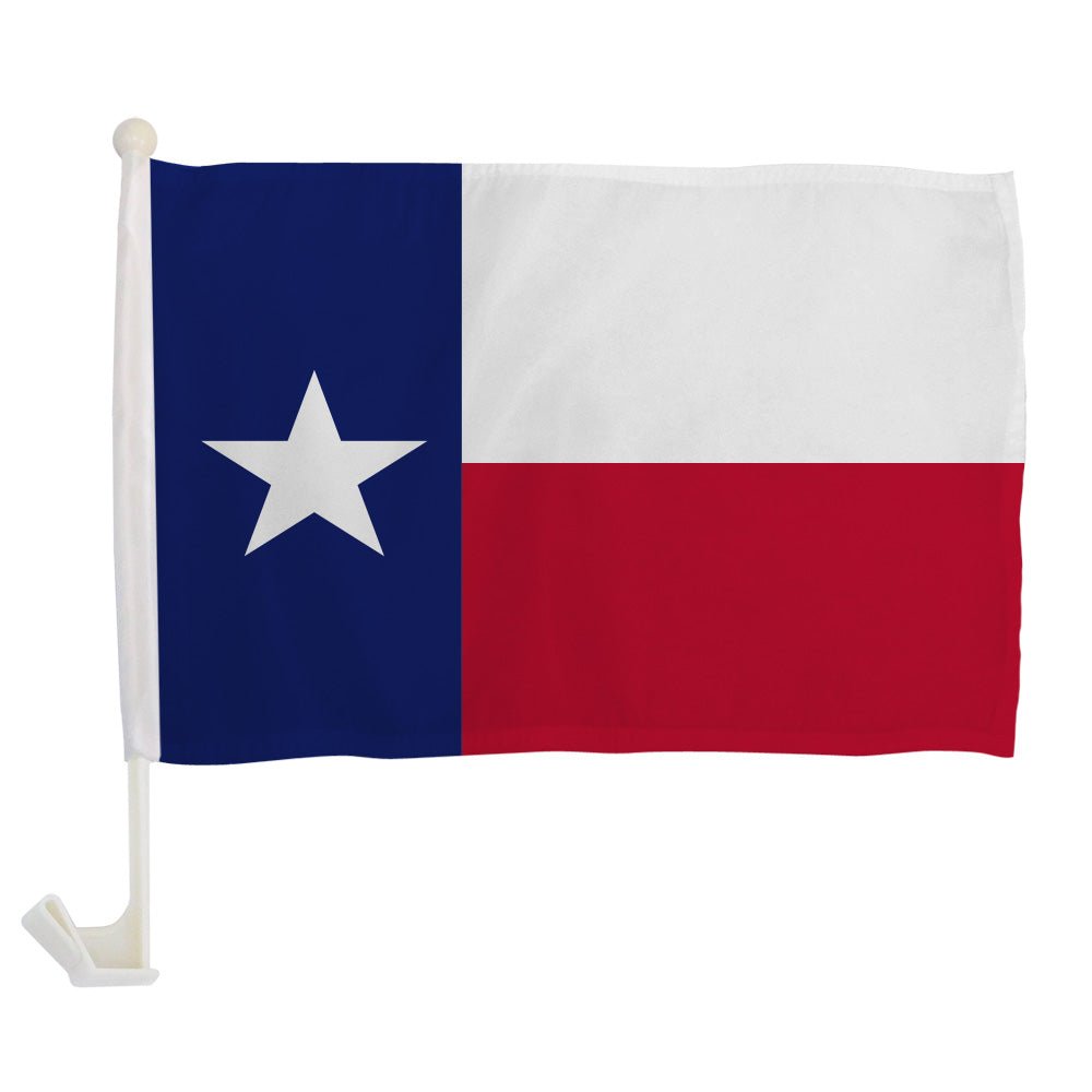 Texas Single - Sided Car Flag - Flags Importer