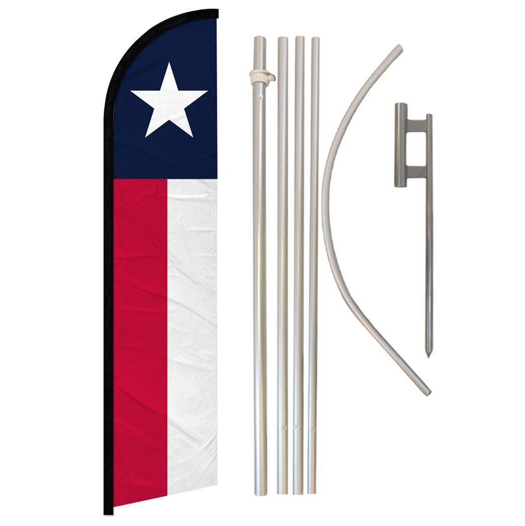 Texas Windless Banner Flag & Pole Kit - Flags Importer