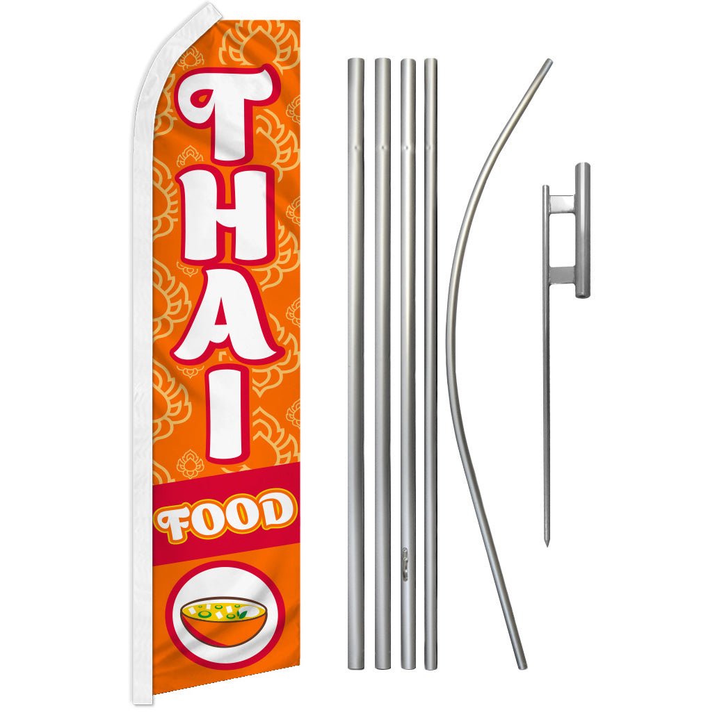 Thai Food Super Flag & Pole Kit - Flags Importer