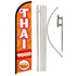 Thai Food Windless Banner Flag & Pole Kit - Flags Importer