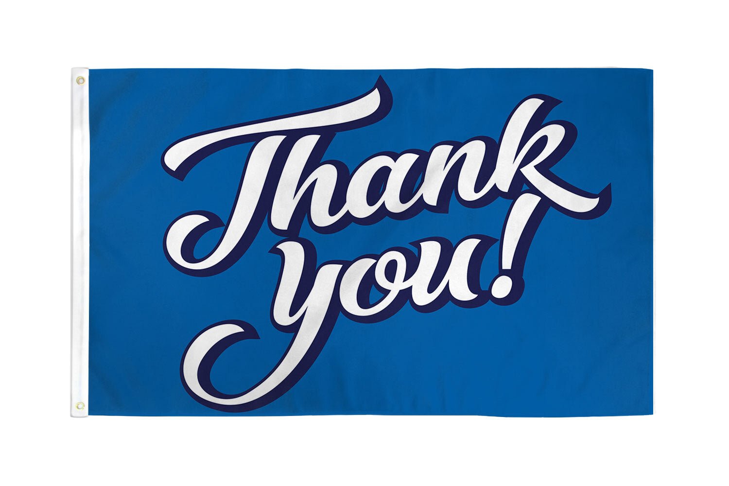 Thank You! (Blue) Flag 3x5ft Poly - Flags Importer