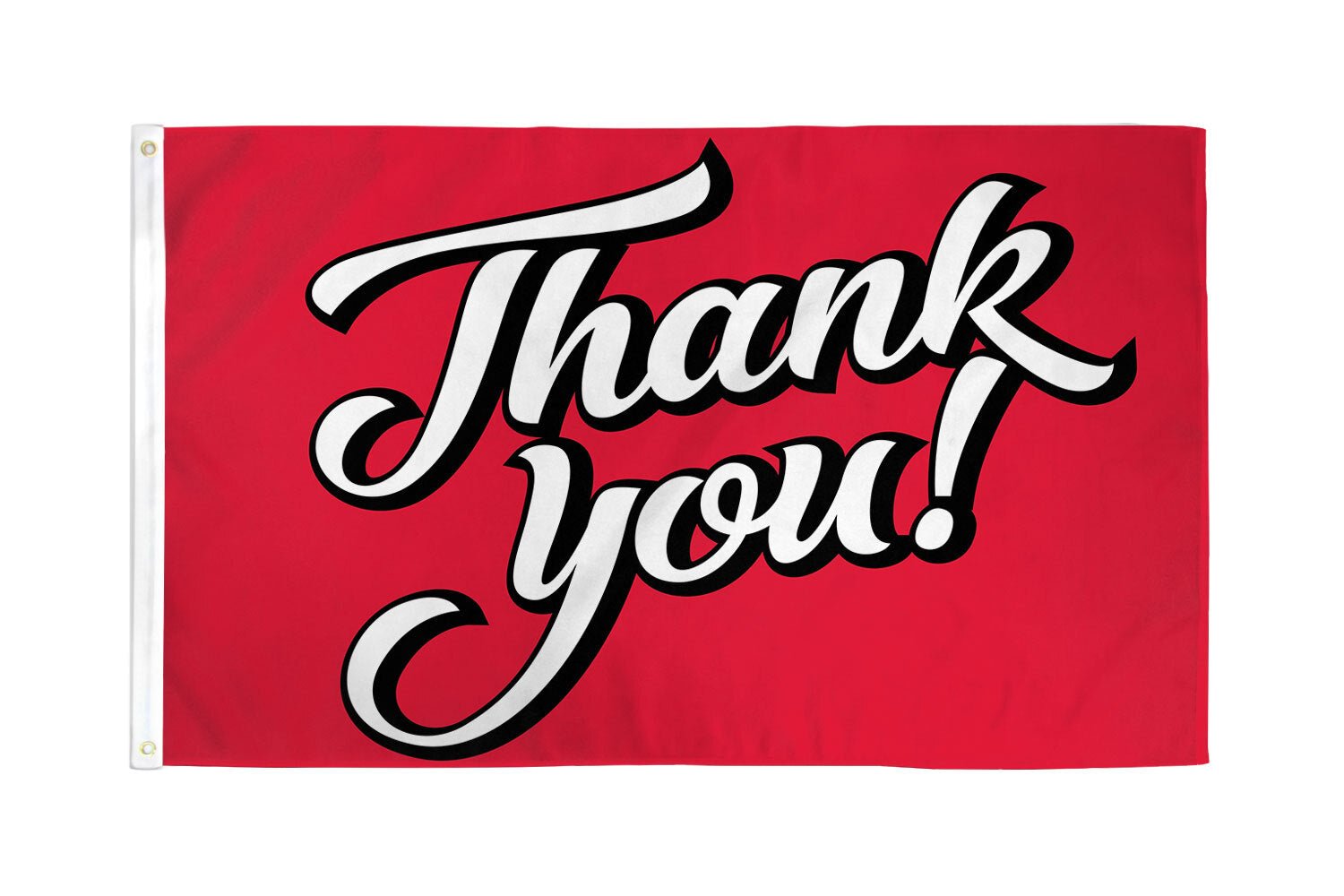 Thank You! (Red) Flag 3x5ft Poly - Flags Importer