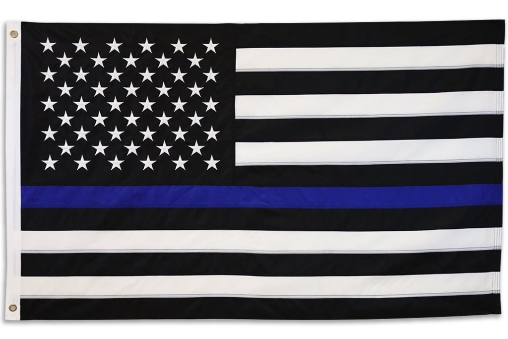 Thin Blue Line USA Embroidered Flag 3x5ft - Flags Importer