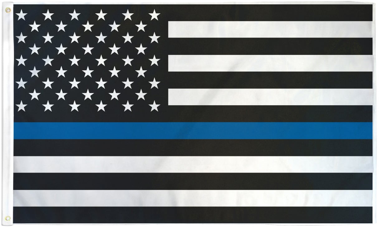 Thin Blue Line USA Flag 2x3ft Poly - Flags Importer