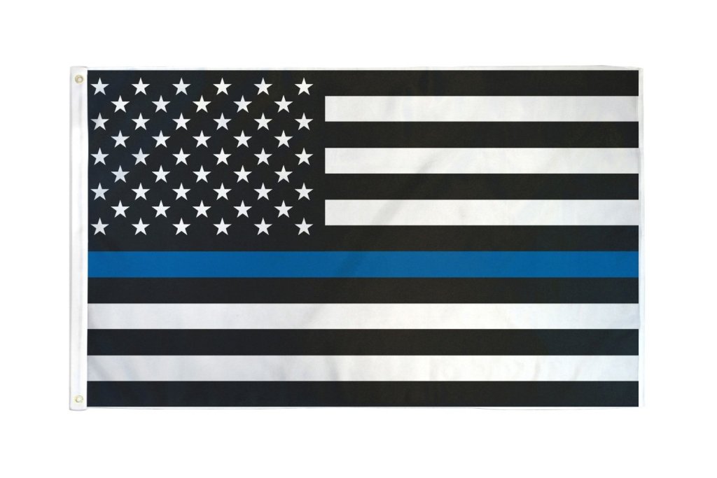 Thin Blue Line USA Flag 3x5ft Poly - Flags Importer