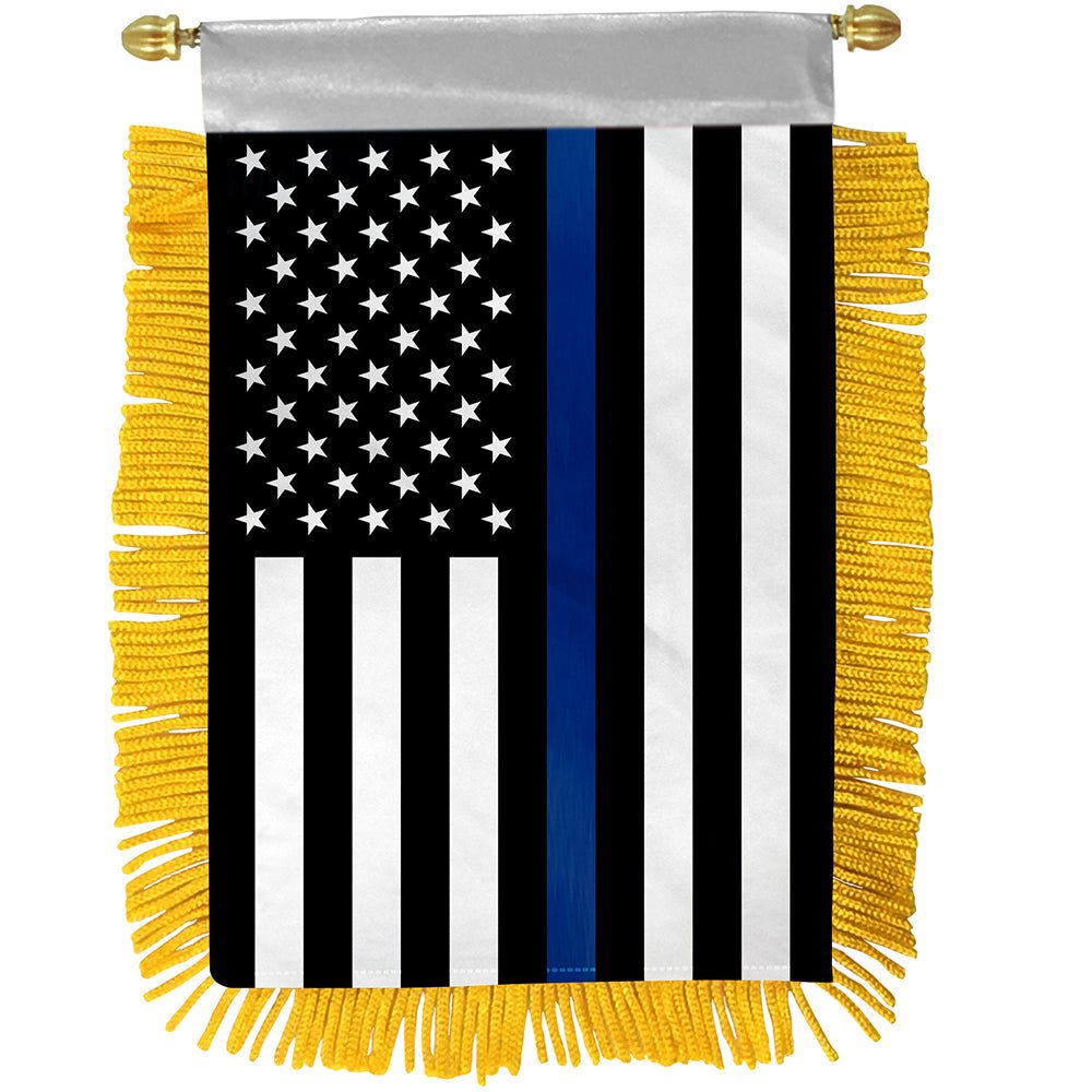 Thin Blue Line USA Mini Banner - Flags Importer